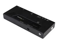 Startech Automatisk HDMI video-switch med 4 portar - 4K med snabbväxling - Video-/ljudomkopplare - 2 x HDMI - skrivbordsmodell VS221HD4KA