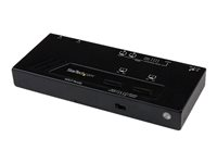 StarTech.com 2x2 HDMI Matrix Switch with Remote - 1080p Automatic & Priority Switcher - Video Wall Auto Selector Splitter Box - Audio Out (VS222HDQ) - Video-/ljudomkopplare - skrivbordsmodell - för P/N: SVA12M2NEUA, SVA12M5NA VS222HDQ