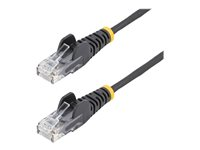 StarTech.com 2m Slim LSZH CAT6 Ethernet Cable, 10 Gigabit Snagless RJ45 100W PoE Patch Cord, CAT 6 10GbE UTP Network Cable w/Strain Relief, Black, ETL, Low Smoke Zero Halogen - Category 6 - 28AWG (N6PAT200CMBKS) - Patch-kabel - RJ-45 (hane) till RJ-45 (hane) - 2 m - CAT 6 - hakfri - svart N6PAT200CMBKS