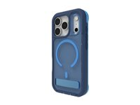 ZAGG Rainier Snap - Baksidesskydd för mobiltelefon - robust - stativ + kamerakontrollknapp - MagSafe-kompatibilitet - grafen - kobolt-horisont - för Apple iPhone 17 Pro Max 702320840