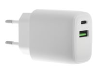 Insmat - Strömadapter - 30 Watt - 3 A - PD 3.0, Quick Charge 3.0 - 2 utdatakontakter (USB, 24 pin USB-C) 530-9300