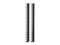 APC - Rackpanel för kabelhantering - svart - 48U - TAA-kompatibel (paket om 2) - för P/N: SMTL2200RM2UCNC, SMTL3000RM2UCNC, SMX2KR2UX145, SMX3KR2UNCX145, SRT1000RMXLI-NC AR7723