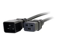 C2G 16 AWG 250 Volt 16 Amp Power Extension Cord - Förlängningskabel för ström - IEC 60320 C20 till IEC 60320 C19 - AC 250 V - 50 cm - formpressad - svart 80621