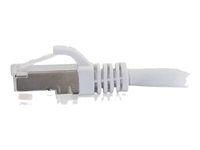 C2G Cat6a Booted Shielded (STP) Network Patch Cable - Patch-kabel - RJ-45 (hane) till RJ-45 (hane) - 2 m - STP - CAT 6a - formpressad, hakfri, tvinnad - vit 89937