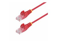 StarTech.com 10m Red Slim CAT6 Ethernet Cable, Snagless, 28AWG, LSZH - Patch-kabel - RJ-45 (hane) till RJ-45 (hane) - 10 m - 3.6 mm - UTP - CAT 5/5e/6 - IEEE 802.3bt - halogenfri, hakfri - röd N6PAT10MRDS
