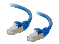 C2G Cat6a Booted Shielded (STP) Network Patch Cable - Patch-kabel - RJ-45 (hane) till RJ-45 (hane) - 10 m - STP - CAT 6a - formpressad, hakfri, tvinnad - blå 89927