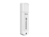 Transcend JetFlash 370 - USB flash-enhet - 32 GB - USB 2.0 - vit TS32GJF370