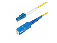 StarTech.com 3m (9.8ft) LC to SC (UPC) OS2 Single Mode Simplex Fiber Optic Cable, 9/125µm, Laser Optimized, 40G/100G, Bend Insensitive, Low Insertion Loss - LSZH Fiber Patch Cord (SPSMLCSC-OS2-3M) - Patch-kabel - LC/UPC enkelläge (hane) till SC/UPC enkelläge (hane) - 3 m - 3 m - 2 mm - fiberoptisk - simplex - 9 / 125 mikrometer - OS1/OS2 - halogenfri, passiv, dubbelriktad - gul SPSMLCSC-OS2-3M