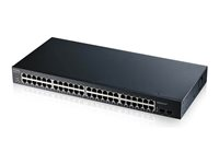 Zyxel GS1900-48 - Switch - smart - 48 x 10/100/1000 + 2 x Gigabit SFP - skrivbordsmodell, rackmonterbar, väggmonterbar GS1900-48-EU0102F