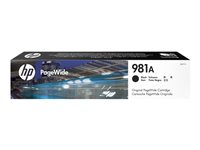 HP 981A - 106 ml - svart - original - PageWide - bläckpatron - för PageWide Enterprise Color MFP 586; PageWide Managed Color E55650 J3M71A