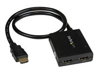 StarTech.com 4K HDMI video-splitter med 2 portar ? 1x2 HDMI-splitter ? Strömförses via USB eller strömadapter ? 4K 30 Hz - Video/audiosplitter - 2 x HDMI - skrivbordsmodell - för P/N: ST121SHD50, SVA5M3NEUA ST122HD4KU