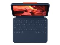Logitech Rugged Combo 4 - Tangentbord och foliefodral - Apple Smart connector - QWERTY - hela norden - klassisk blå - för Apple 10.9-inch iPad (10:e generation) 920-011196