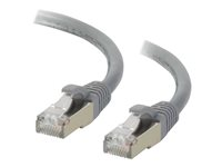 C2G Cat6a Booted Shielded (STP) Network Patch Cable - Patch-kabel - RJ-45 (hane) till RJ-45 (hane) - 0.5 m - STP - CAT 6a - formpressad, hakfri, tvinnad - grå 89900