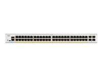 Cisco Catalyst 1300-48P-4G - Switch - L3 - Administrerad - 48 x 10/100/1000 (PoE+) + 4 x Gigabit SFP - rackmonterbar - PoE+ (375 W) C1300-48P-4G