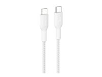 Belkin BoostCharge - USB-kabel - USB-C (hane) till USB-C (hane) - 2 m - USB-strömförsörjning (240W), braided - vit CAB025HQ2MWH