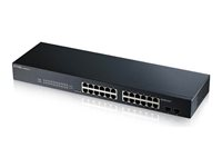 Zyxel GS1900-24 - Switch - smart - 24 x 10/100/1000 + 2 x gigabit SFP (upplänk) - skrivbordsmodell, rackmonterbar GS1900-24-EU0102F