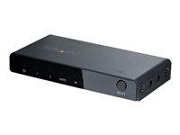 StarTech.com 2-Port 8K HDMI Switch, HDMI 2.1 Switcher 4K 120Hz/8K 60Hz UHD, HDR10+, HDMI Switch 2 In 1 Out, Auto/Manual Source Switching, Remote Control and Power Adapter Included - 7.1 Channel Audio/eARC (2PORT-HDMI-SWITCH-8K) - Video-/ljudomkopplare - 2 x HDMI - skrivbordsmodell 2PORT-HDMI-SWITCH-8K