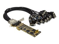 Startech 16 Port PCI Express Serial Card - High-Speed PCIe Serial Card - Expansionsmodul - PCIe 1.1 låg profil - RS-232 x 2 - gul PEX16S550LP