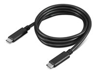Lenovo - USB-kabel - USB-C (hane) till USB-C (hane) - 20 V - 5 A - 1 m - stöd för 4K, USB-strömleverans (5A, 100W) - svart 4X90U90619