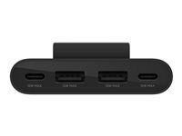 Belkin BoostCharge - Laddningsremsa - 4 utdatakontakter (2 x USB-C, 2 x USB) - svart BUZ001BT2MBKB7