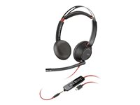 HP Poly Blackwire 5220 - Headset - på örat - kabelansluten - USB-C, 3,5 mm kontakt - svart - Certifierad för Skype for Buisness, Cisco Jabber-certifierad, Avaya-certifierad, Certifierad för Microsoft-teams, Zoomcertifierad, UC-certifierad, Works With Chromebook Certified 8X231AA