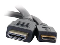 C2G Value Series 2m High Speed HDMI to HDMI Mini Cable with Ethernet - 4K - UltraHD - HDMI-kabel med Ethernet - HDMI hane till 19 pin mini HDMI Type C hane - 2 m - svart 82008