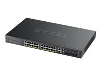 Zyxel GS2220-28HP - Switch - Administrerad - 24 x 10/100/1000 (PoE+) + 4 x kombinations-Gigabit SFP - rackmonterbar - PoE+ (375 W) GS2220-28HP-EU0101F
