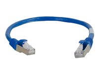 C2G Cat6a Booted Shielded (STP) Network Patch Cable - Patch-kabel - RJ-45 (hane) till RJ-45 (hane) - 20 m - STP - CAT 6a - formpressad, hakfri, tvinnad - blå 89929