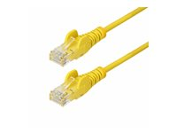 StarTech.com 1m Yellow Slim CAT6 Ethernet Cable, Snagless, 28AWG, LSZH - Patch-kabel - RJ-45 (hane) till RJ-45 (hane) - 1 m - 3.6 mm - UTP - CAT 5/5e/6 - IEEE 802.3bt - halogenfri, hakfri - gul N6PAT100CMYLS