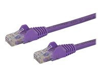 StarTech.com 5m CAT6 Ethernet Cable, 10 Gigabit Snagless RJ45 650MHz 100W PoE Patch Cord, CAT 6 10GbE UTP Network Cable w/Strain Relief, Purple, Wiring is UL Certified/TIA - Category 6 - 24AWG (N6PATC5MPL) - Patch-kabel - RJ-45 (hane) till RJ-45 (hane) - 5 m - CAT 6 - hakfri - lila N6PATC5MPL