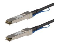 StarTech.com MSA Uncoded Compatible 3m 40G QSFP+ to QSFP+ Direct Attach Breakout Cable Twinax, 40 GbE QSFP+ Copper DAC 40 Gbps Low Power Passive Transeiver DAC Cable, 40GE QSFP+ Cable - Lifetime Warranty (QSFP40GPC3M) - 40GBase direktkopplingskabel - QSFP+ spärrad till QSFP+ spärrad - 3 m - dubbelaxlad - SFF-8436 - passiv - svart QSFP40GPC3M