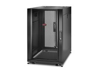 APC NetShelter SX - Rack skåp - svart - 18U - 19" - TAA-kompatibel - för P/N: SCL500RM1UNC, SMX2000RMLV2UNC, SMX3000HVTUS, SRT10KXLT, SRT10KXLT30, SURT48RMXLBP AR3006