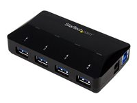 Startech USB 3.0-hub med 4 portar plus dedicerad laddningsport - 1x 2,4 A-port - USB-växel - 4 x SuperSpeed USB 3.0 - skrivbordsmodell - för P/N: SDMSDRWU3AC, USB312SAT3CB, USB315CB2M, USBLT1MWS, USBLT2MBR, USBLTM1MBK, USBLTM1MWH ST53004U1C