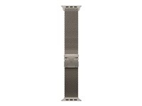 Apple - Slinga för smart klocka - 49 mm, naturlig titanfinish - Medelstorlek - naturell - för Watch Hermès Series 9, SE 3, Series 10, Series 11, Series 8, Series 9, Ultra 2, Ultra 3 MGHP4ZM/A
