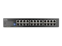 Zyxel GS1100 Series GS1100-24ES - Switch - slim - ohanterad - 24 x Gigabit Ethernet - rackmonterbar, skrivbordsmodell, väggmonterbar GS1100-24ES-EU0101F