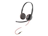 HP Poly Blackwire C3225 - Blackwire 3200 Series - headset - på örat - kabelansluten - 3,5 mm kontakt - svart - Skype-certifierat, Cisco Jabber-certifierad, Avaya-certifierad 7S4M7AA