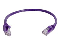 C2G Cat5e Booted Unshielded (UTP) Network Patch Cable - Patch-kabel - RJ-45 (hane) till RJ-45 (hane) - 50 cm - UTP - CAT 5e - formpressad, hakfri, tvinnad - lila 83658