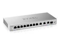 Zyxel XGS1250-12 - Switch - Administrerad - 8 x 10/100/1000 + 3 x 1/2.5/5/10GBase-T + 1 x 1 Gigabit / 10 Gigabit SFP+ - skrivbordsmodell XGS1250-12-ZZ0102F