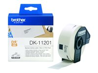 Brother DK-11201 - Svart på vitt - 29 x 90 mm 400 etikett (er) (1 rulle/rullar x 400) adresslappar - för Brother QL-1050, 1060, 1110, 500, 550, 560, 570, 580, 600, 650, 700, 710, 720, 820 DK11201