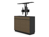 Multibrackets M - Kabinett - lyft - för LCD-display - design valnöt - MDF av hög kvalitet - vit - skärmstorlek: 55" 7350105215896