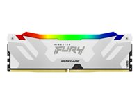 Kingston FURY Renegade RGB - DDR5 - modul - 16 GB - DIMM 288-pin - 7200 MT/s / PC5-57600 - CL38 - 1.45 V - on-die ECC - vit KF572C38RWA-16