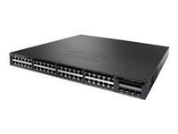 Cisco Catalyst 3650-48PD-S - Switch - L3 - Administrerad - 48 x 10/100/1000 (PoE+) + 2 x SFP - skrivbordsmodell, rackmonterbar - PoE+ (390 W) - med 5 x Cisco Access Point Adder License (LIC-CTIOS-1A) WS-C3650-48PWD-S