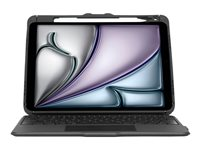 Targus Versavu - Tangentbord och foliefodral (tangentbordshölje) - med pekdyna - bakgrundsbelyst - trådlös - Bluetooth 5.0 - QWERTY - Nordisk - svart - för Apple 10.9-inch iPad (10th generation); 10.9-inch iPad Air (4th generation, 5th generation); 11-inch iPad Air M2 Wi-Fi, M2 Wi-Fi + Cellular, M3 Wi-Fi, M3 Wi-Fi + Cellular; 11-inch iPad Pro (1st generation, 2nd generation, 3rd generation, 4th generation); iPad A16 Wi-Fi, A16 Wi-Fi + Cellular THZ967NO