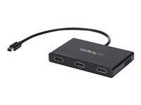 Startech 3-ports multi-bildskärmsadapter - Mini DisplayPort till HDMI MST-hubb - Tredubbel 1080p eller dubbel 4K 30 Hz - Video-splitter för utökat skrivbordsläge endast i Windows stationära datorer - mDP 1.2 till 3x HDMI - Video/audiosplitter - 3 x HDMI - skrivbordsmodell - AC 100/240 V MSTMDP123HD
