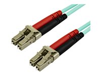 StarTech.com 7 m OM3 LC till LC-multiläge duplex fiberoptisk patchkabel - Patch-kabel - LC multiläge (hane) till LC multiläge (hane) - 7 m - 7 m - fiberoptisk - duplex - 50/125 mikron - OM3 - halogenfri - havsblå A50FBLCLC7