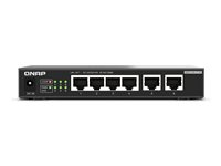 QNAP QSW-2104-2T-R2 - Switch - ohanterad - 4 x 100/1000/2.5G + 2 x 100/1000/2.5G/5G/10GBase-T - skrivbordsmodell QSW-2104-2T-R2