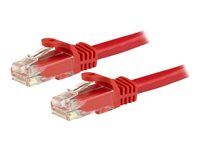 StarTech.com Cat6 Ethernet patchkabel med hakfria RJ45-kontakter - 15 m, röd - Patch-kabel - RJ-45 (hane) till RJ-45 (hane) - 15 m - UTP - CAT 6 - formpressad, hakfri - röd N6PATC15MRD