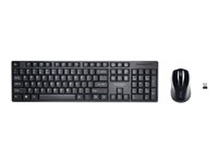 Kensington Pro Fit Low-Profile Desktop Set - Sats med tangentbord och mus - trådlös - 2.4 GHz - brittisk K75230UK