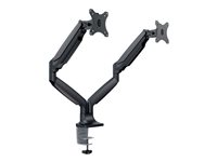 Multibrackets M Deskmount Spring Dual - Monteringssats (montering på skrivbord) - för 2 LCD-bildskärmar - stål, höggradig aluminium - svart - skärmstorlek: 15"-27" 7350073733286