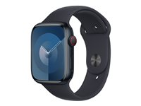 Apple - Band för smart klocka - 45 mm - M/L (passar handleder på 160 - 210 mm) - midnatt MT3F3ZM/A